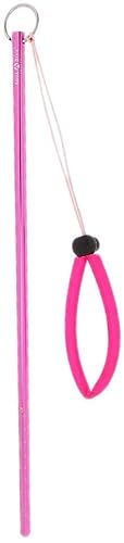 ダイビング シュノーケリングスティック ロッドスキューバ ダイビング シュノーケリング 指示棒 スティック アルミ合金 手首ストラップ付 (ピンク)