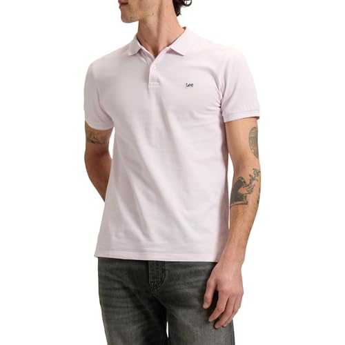 LEE - Poloshirt Herren - Regular Fit - Pique Polo - Helles Eisrosa – Ansicht 1