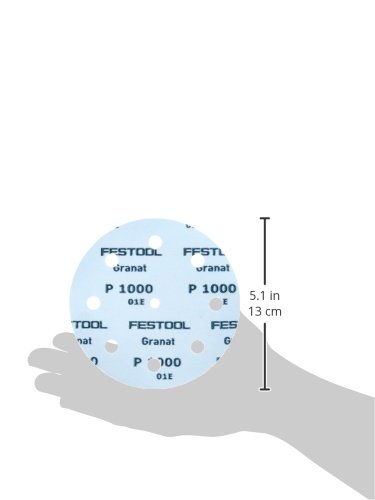 Miniatura 3 de Festool Granat Discos abrasivos de lijado abrasivos de 5 pulgadas (4.921 in) de diámetro, paquete de 50 unidades (grano P1000, 50, unidades)
