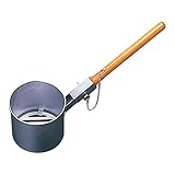 遠藤商事 業務用 脱着式ジャンボ火起し(鋳物目皿付)大 21cm 本体ー鉄製・柄ー木製 日本製 QHO041