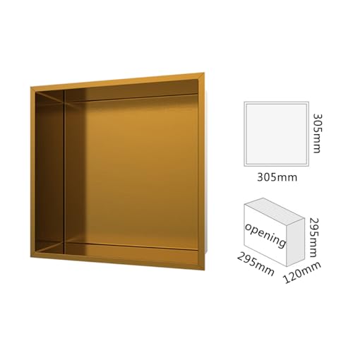 Étagère de douche en acier inoxydable 30x30 cm étanche niche grise murale - 3