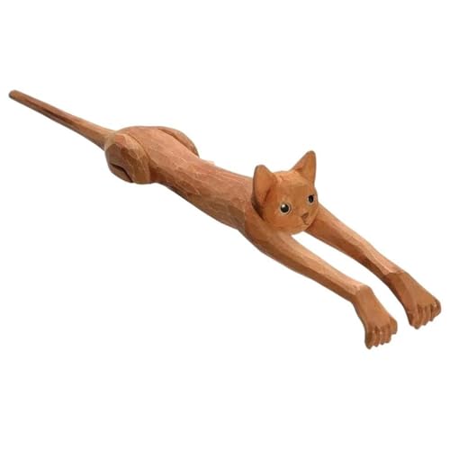 Gratte-dos bois artisanal sculpture chat masseur bien-être durable