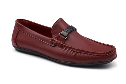 Mens Comfort Loafer, Lightweight Leather Slip on Shoes for Office, Casual Everyday Wear