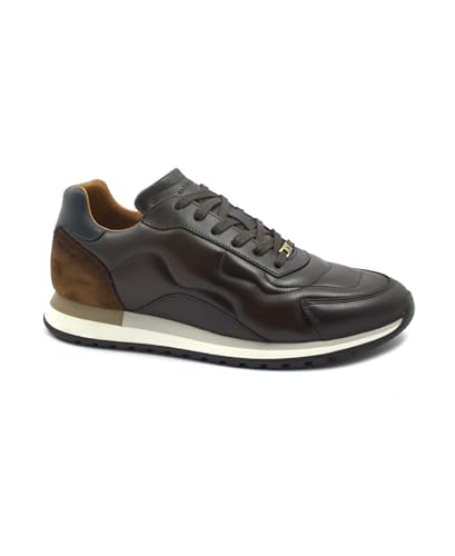 Zapatos de cuero marrón Ambitious 12439-6565, zapatillas cómodas para caminar