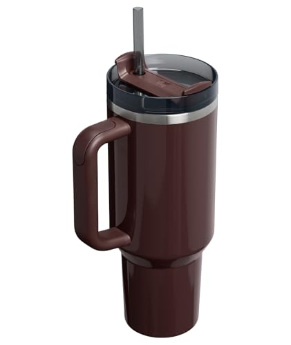 Image of STANLEY Quencher H2.0 Tumbler with Handle and Straw 40 oz | Flowstate 3-Position Lid | Cup Holder Compatible for Travel | Insulated Stainless Steel Cup | BPA-Free | Mahogany Gloss