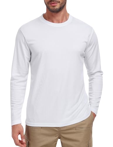 Men's Long Sleeve Shirts UPF 50+ UV Sun Protection Rash Guard Shirt Lightweight Dri Fit Casual Athletic Running Workout Tops