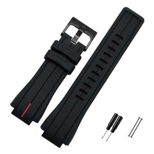 Run Ken TimeXƌ݊̂鍂ʂ̃S̎voh Watcht2n720 T2N721 TW2T76300hVR[X|[cXgbv28 * 16mm(Red line black)