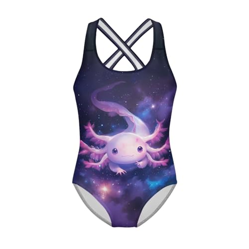 WELLFLYHOM Girls Bathing Suits Size 5-14 One Piece Cross Back Swimsuit Sleeveless Full Coverage Swimwear for Beach Swimming