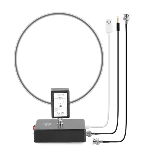 GA800ループアンテナ、GOOZEEZOO アクティブ短波ラジオアンテナ BNCケーブル付き 10KHz-159MHz HF LW MW SW FM Air Vバンド ポータブル受信アンテナ ハムラジオ用(チューニングなし)
