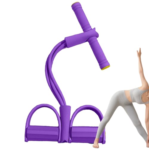 Uoqpty Fascia Di Resistenza Per Esercizi - Banda per Esercizi con Pedaliera a 6 Tubi,Attrezzo con Elastico per Stretching e Addominali Gambe