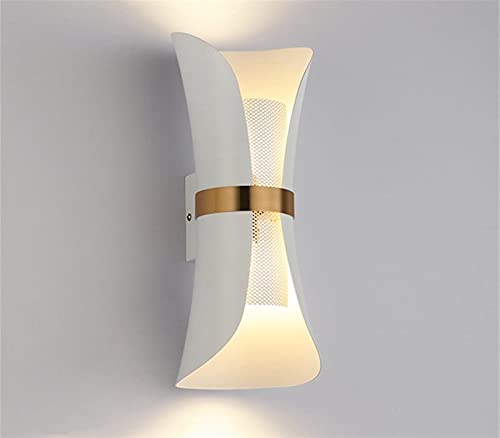 Lámpara aplique de pared moderna E27 blanca para iluminación de pasillo, salón y dormitorio LED