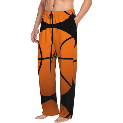 Basketball Print Men Relaxation Pajama Pants Soft Lightweight Lounge Bottoms With Drawstring Pants2