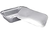 30PCS Cajas de almuerzo desechables de aluminio para comida rápida y envoltorio de comida para llevar adecuadas para hornear cocinar almacenar y congelar multiusos práctica y conveniente