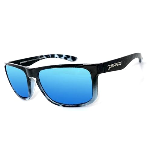 Generic Peppers Sunset Blvd Crystal Smoke with with Blue Mirror Polarized Sunglasses