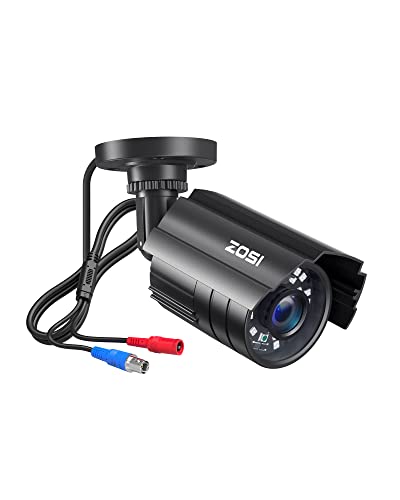 ZOSI 1080P HD TVI Security Camera for Home Office Surveillance CCTV System Bullet BNC Camera with Night Vision Black