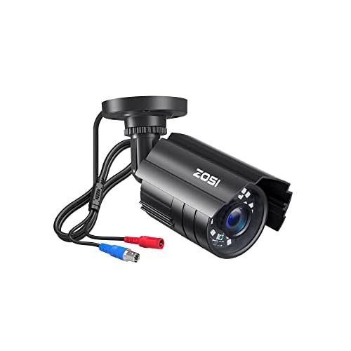 ZOSI 1080P HD TVI Security Camera for Home Office Surveillance CCTV System, 2MP Outdoor Indoor Weatherproof Bullet BNC Camera with Metal Housing, Night Vision, for 1080P/5MP/4K HD-TVI Analog