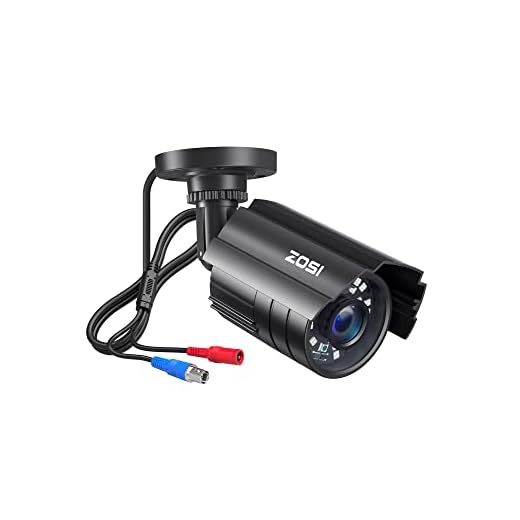 ZOSI 1080P HD-TVI Security Camera Outdoor Indoor for Home Office Surveillance CCTV System, Bullet BNC Camera with Night Vision Black
