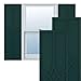 Ekena Millwork TFP001CP18X059FG True Fit PVC Cedar Park Fixed Mount Shutters, 18"W x 59"H, Thermal Green