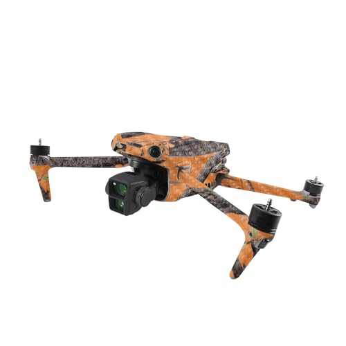 Image of MightySkins Carbon Fiber Skin Compatible with DJI Air 3 - Orange Camo | Protective, Durable Textured Carbon Fiber Finish | Easy to Apply