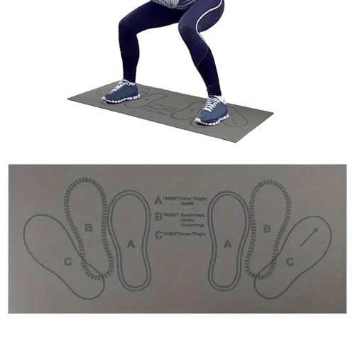 Yoga Mats,Exercise Mat For Knee,Anti-Slip Squat Assist Training Ma-t Squat Guide Foot Position Pad For Squats Or Yo-ga In Gym,Knee Pushups Pads,80x35cm - Image 4