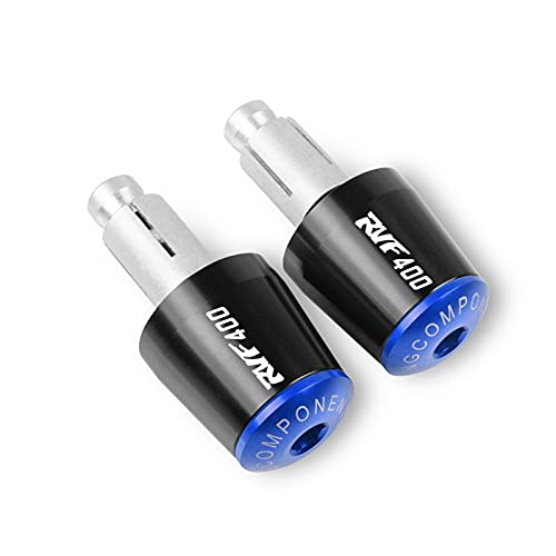 Poignées de guidon moto 22mm et embout de guidon bleu Honda RVF400