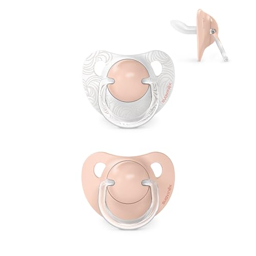 Suavinex, Pack de 2 Chupetes con Tetina Anatómica de Silicona SX Pro, para Bebés 0-6 Meses, Chupete para Recién Nacido, con Tetina más Plana y Flexible, Dreams Rosa