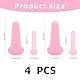 Schröpfgläser Silikon Set,4 Stück Vakuum Cups für Gesicht,Körper,Schröpfen Therapie für Gesichtsmassage,Anti-Cellulite Massagebecher,Schröpfköpfe,Facial Cupping für Muskelentspannung,Blutzirkulation