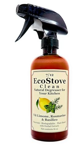 EcoStove Clean: Herbal Scent Stove & Oven Cleaner – Plant-Based, Biodegradable Degreaser | Non-Toxic, Fume-Free, Non-Abrasive | Safe for Glass Cooktops, Stainless Steel & Enamel – 16 oz