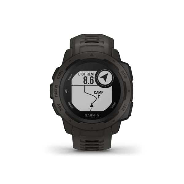 Garmin Instinct, Rugged Outdoor Watch with GPS, Features GLONASS and Galileo, Heart Rate Monitoring and 3-axis Compass, Graphite - Image 4