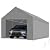 PEAKTOP OUTDOOR 10x20 ft Heavy Duty Carport with Removable Sidewalls, Portable Car Canopy, Garage Tent, Boat Shelter with Reinforced Triangular Beams, Gray