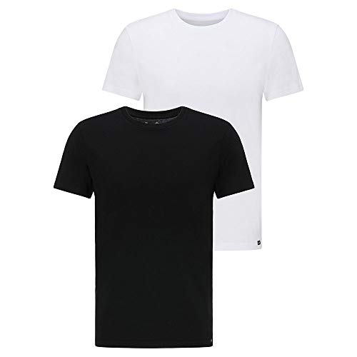 LEE - Mens T Shirt - Slim Fit - Twin Pack Crew - Black White