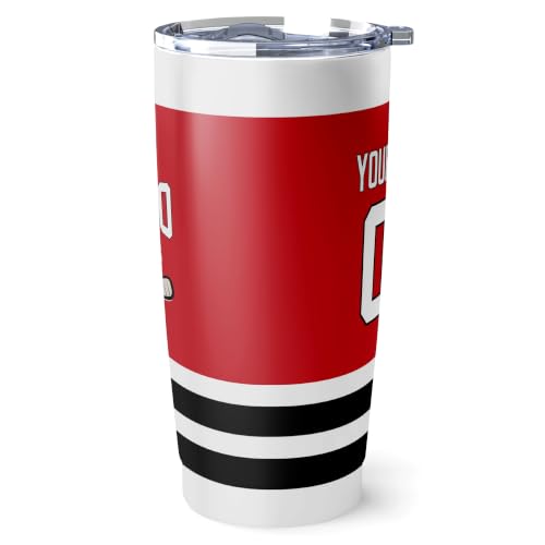 Image of ANTKING Chicago Tumbler 20oz Custom Name Number Travel Mug Gifts | Stainless Steel Insulated Coffee Cup for Men Women