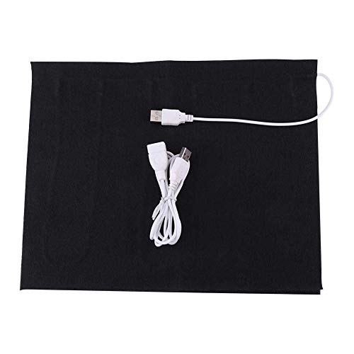 USB Heizkissen 5V Aus Kohlefaser Waschbar 23x29 Cm Für Nacken Rücken Und Bauch Temperatur 35-50°C Mit 1,5m Verlängerungskabel