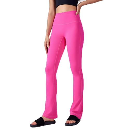 Vhersily Leggings de mujer Flare de cintura alta deportivos suaves elásticos para el tiempo libre acampanados pantalones de yoga con control de abdomen casual entrenamiento para tenis golf pilates