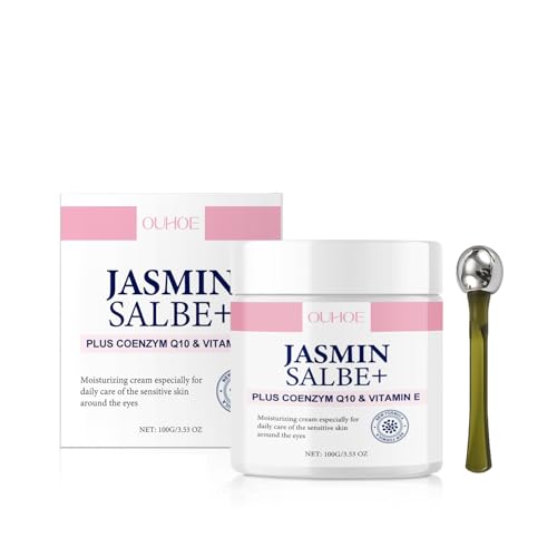 Crema Contorno de Ojos, Crema Antiojeras Mujer, Pomada de Jazmín, Contorno de Ojos Hidratante, Crema Reparadora de Ojos, Contra Bolsas y Ojeras, Arrugas