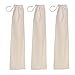 noTrash2003 Baguette Sac en Coton avec Cordon de Serrage Lot de 3, Naturel, 3er Set