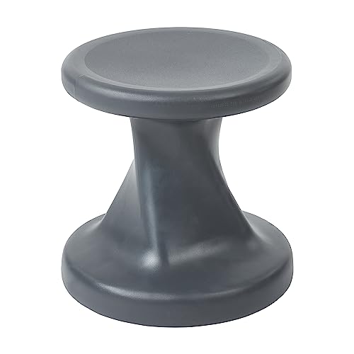 Image of ECR4Kids Twist Active Wobble Stool, 14in Seat Height, Classroom Furniture, Dark Grey