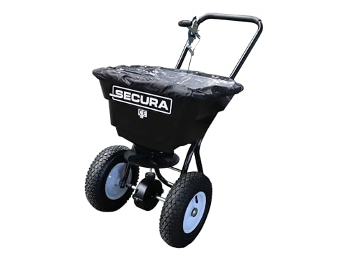 SECURA Streuwagen 29 L - Premium Streuwagen für Dünger, Saatgut & Salz - Einstellbare Streumenge, 1-3,6 m Arbeitsbreite, Luftreifen, Ganzjahreseinsatz SECURA Streuwagen 29 L - Premium Streuwagen für Dünger, Saatgut & Salz - Einstellbare Streumenge, 1-3,6 m Arbeitsbreite, Luftreifen, Ganzjahreseinsatz
