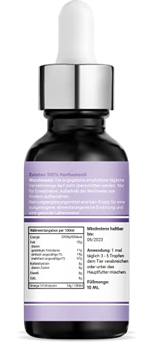 Hello Animal® Beruhigungsmittel Anti Stress Oil – kaltgepresstes pflanzliches Hanföl für Katzen und Hunde – wirkt… – Bild 3