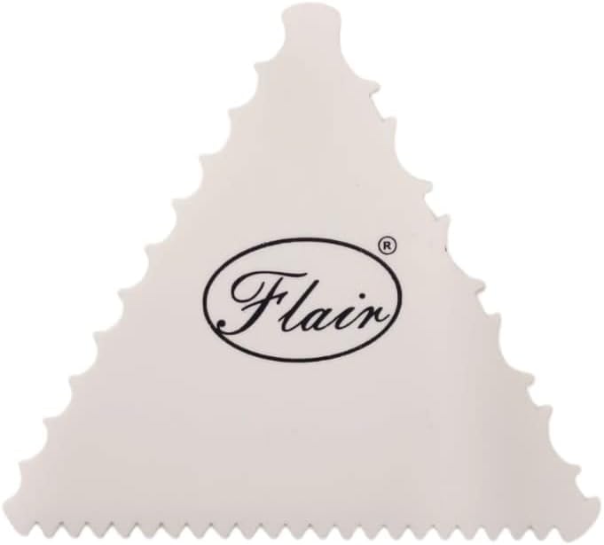Flair Plastic White Triangle Scraper Three Side Design Cake Scraper and Smoother