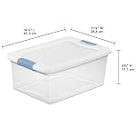 Sterilite 12-Pack Latching Box, Under Bed Storage Bins with Lids, Clear Plastic, 15 Quart - Heavy-Duty Organizing Containers for Closet, Bathroom, and Office - Image 2