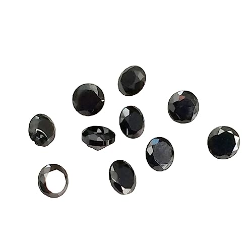 Zircone à facettes noire 1mm lot de strass ronds en vrac pour création DIY PGPA73
