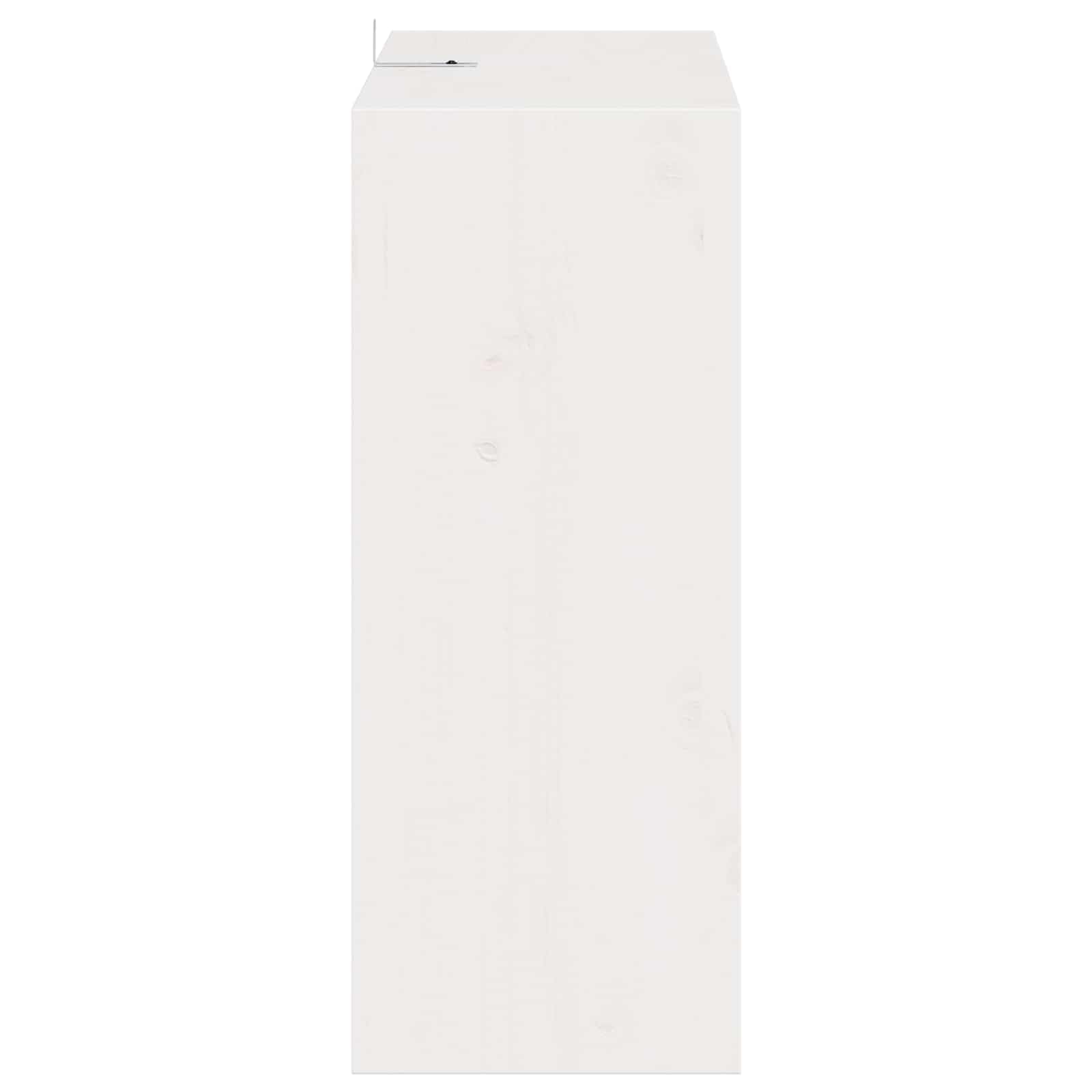 Botellero de madera de pino maciza, juego de 2 unidades, color blanco, 62 x 25 x 62 cm, para botellas de vino, interior, con espacio de almacenamiento para sala de estar y cocina