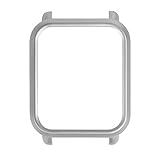 Compatibilidad: Android SODIAL Caja Protectora de Reloj Inteligente Cubierta Caja de PC de Marco Delgado Cascara Protectora para Huami Amazfit Bip Reloj Juvenil, Plata