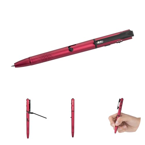 OLIGHT O'Pen 3 EDC Pen Light,120 Lumens with Green Beam, Red and White, USB-C Rechargeable LED Flashlight for Office, Writing, Presentation, Outdoor Uses, Professional Business Gift(Wine Red)