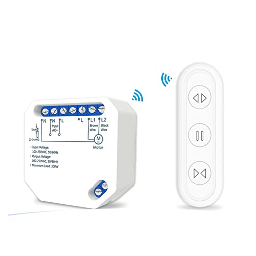 Tuya Smart Life - Módulo de interruptor de cortina WiFi con control remoto para persiana enrollable, motor eléctrico, Echo Smart Home