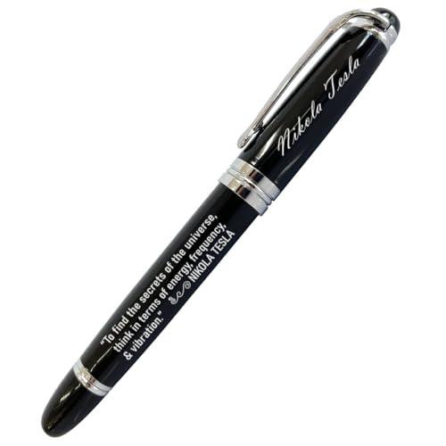 Inspirational Quote Gift Pen, To Find the Secrets of the Universe, Think in Terms of Energy, Frequency, Vibration. - Nikola Tesla, Engraving Pen Gift, Ballpoint Pen, Gifts for Scientists Inventors