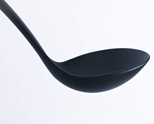 Light and Durable Nylon Ladle, Dishwasher Safe, Made in Japan (Black) - Thumbnail 3