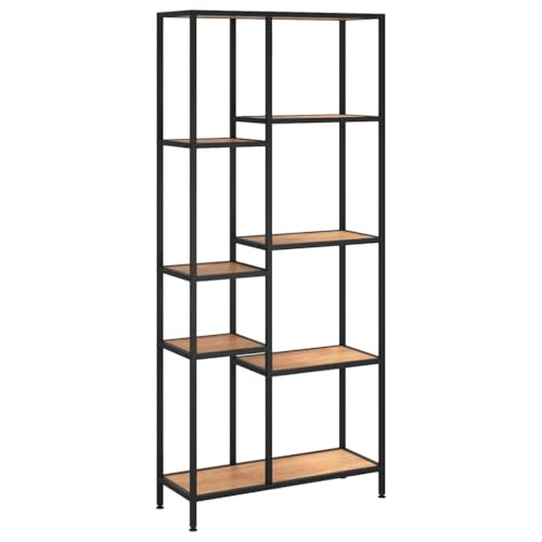 Wynira Industrial Style Book Shelf with Engineered Wood and Steel