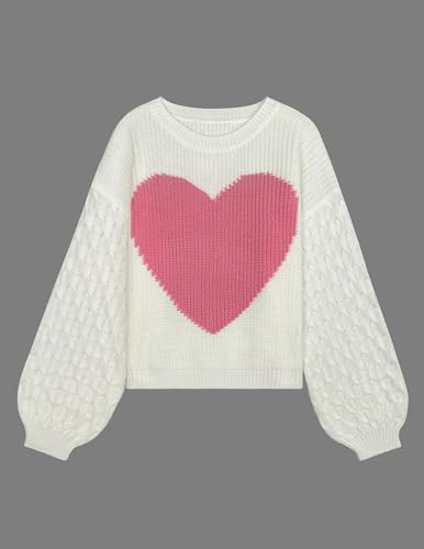 Image of Libsorge Womens Valentine Heart Sweater 2026 Valentines Day Trendy Cute Oversized Long Sleeve Pullover Sweaters